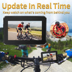 Bike Camera Rechargeable Battery 360 Rotation - 3 Mins Easy Install Handlebar Bicycle Camera With Rear View Monitor Color Night