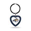 Rico Industries Ncaa Montana State Bobcats Ncaa Rhinestone Heart Colored Keychain, Navy, 3-Inches In Length