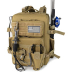 Small Tactical Fishing Tackle Backpack With Removable Plier Holder & Rod Holders Storage Fishing Gear And Equipment Tackle Bag F