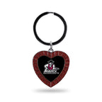 Rico Industries Ncaa New Mexico State Aggies Ncaa Rhinestone Heart Colored Keychain, Maroon, 3-Inches In Length