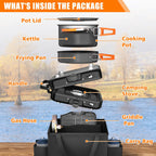 Hisencn 2 Burner Foldable Camping Stove With Griddle,Portable Propane Camp Stove, 20000 Btu Propane Stove, Outdoor Gas Stove Wit