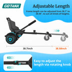 Gotrax HoverflyKart Seat Attachment Accessory for 6.5 8 8.5 10 Self Balancing Scooter, Adjustable Frame Length and Handlebar Con