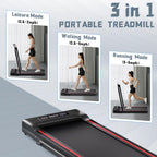 Sperax Treadmill-Walking Pad-Under Desk Treadmill-2 In 1 Folding Treadmill-Treadmills For Home-Black Red