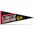 Rico Industries Nhl Hockey Chicago Blackhawks Multi Champ 12'' X 30'' Felt Wall D  Cor Pennant - Great For Home/Bed Room/Man Cav