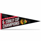Rico Industries Nhl Hockey Chicago Blackhawks Multi Champ 12'' X 30'' Felt Wall D  Cor Pennant - Great For Home/Bed Room/Man Cav