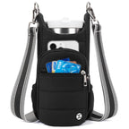 Telena Water Bottle Holder With Strap Crossbody Bags For Women For Walking, Hiking, Cycling Black