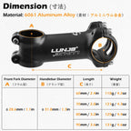 Triwonder 31.8 Bike Stem 7 Degree 60Mm 70Mm 80Mm 90Mm Bicycle Handlebar Stem Riser Bar Clamp For Mountain Bike, Road Bike, Bmx,