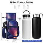 Casebot Water Bottle Carrier Bag Sling Case, Sports Water Bottle Pouch Holder Sleeve With Adjustable Shoulder Hand Strap And 2 P