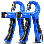 Kdg Hand Grip Strengthener 2 Pack(Blue) Adjustable Resistance 10-130 Lbs Forearm Exerciser,Grip Strength Trainer For Muscle Buil