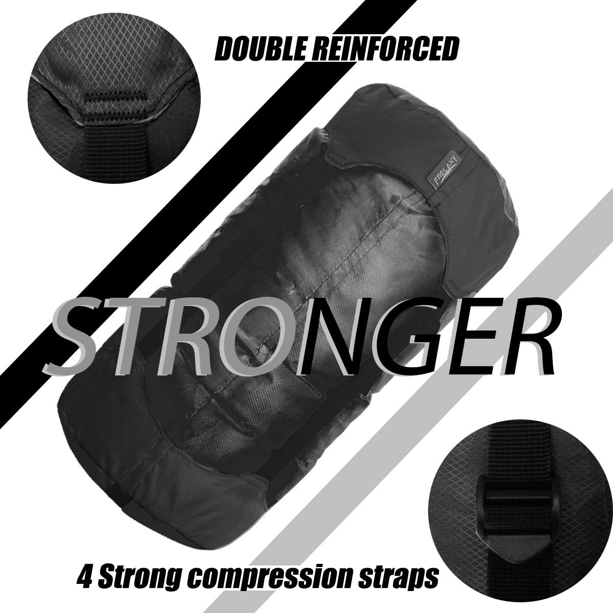 Frelaxy Compression Sack, Ultralight Sleeping Bag Stuff Sack 11L/ 18L/ 30L/45L/52L, Compression Stuff Sack - Space Saving Gear F
