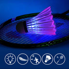 Arespark Led Badminton Shuttlecock, Dark Night Colorful Led Goose Feather Glow Birdies Lighting, Light Up Shuttle-Cocks Badminto