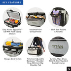 Titan by Arctic Zone 48 Can Zipperless Soft Cooler with HardBody Liner, Seagrass