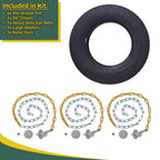 Eastern Jungle Gym Heavy-Duty 3-Chain Rubber Tire Swing Seat With Adjustable Coated Swing Chains - Swing Set Accessories