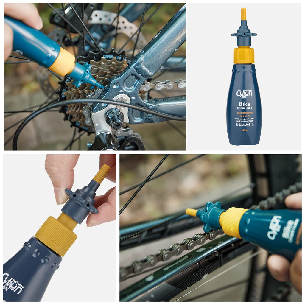 Bike Cleaning Kit Including Bicycle Chain Scrubber, Bike Cleaner Brush Tool, Bicycle Chain Cleaning Agent,Chain Lube