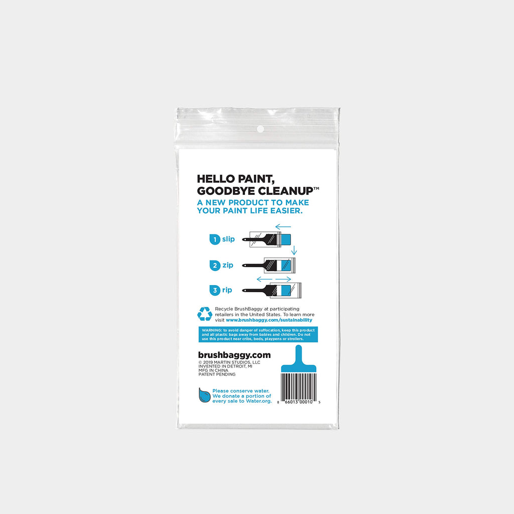 Brush Baggy 1-3 Inch Paint Brush Cover (8 Pack)