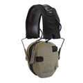Walker's Razor Slim Shooter Dark Earth Electronic Hunting Folding Hearing Protection Earmuffs w/ 23dB Noise Reduction & Black Sh