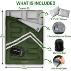 Serenelife Backpacking Sleeping Bag Camping Gear-Double Sleeping Bag For Adults/Teens W/2 Pillows,Bag-Outdoor Lightweight Weathe