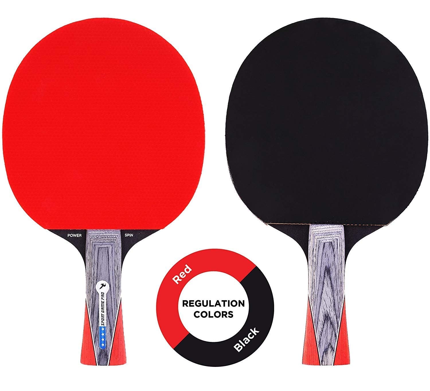 Ping Pong Paddle Set With Killer Spin + Case For Free - Professional Table Tennis Racket For Beginner And Advanced Players - Imp
