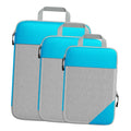 Pinakine Set Of 3 Packing Cubes Travel Organizers Suitcase Organizer Bags Waterproof Sky Blue | | Home & Garden | Household Supp
