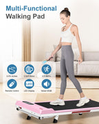Walking Pad Treadmill With 5% Incline, 5 Mph Under Desk Treadmill For Home & Office, 300+ Lb Capacity, Ultra Quiet < 45Db, Remot