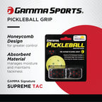 Gamma Sports   Pickleball Honeycomb-Cushion Grip For Pickleball Paddles, Black/Red