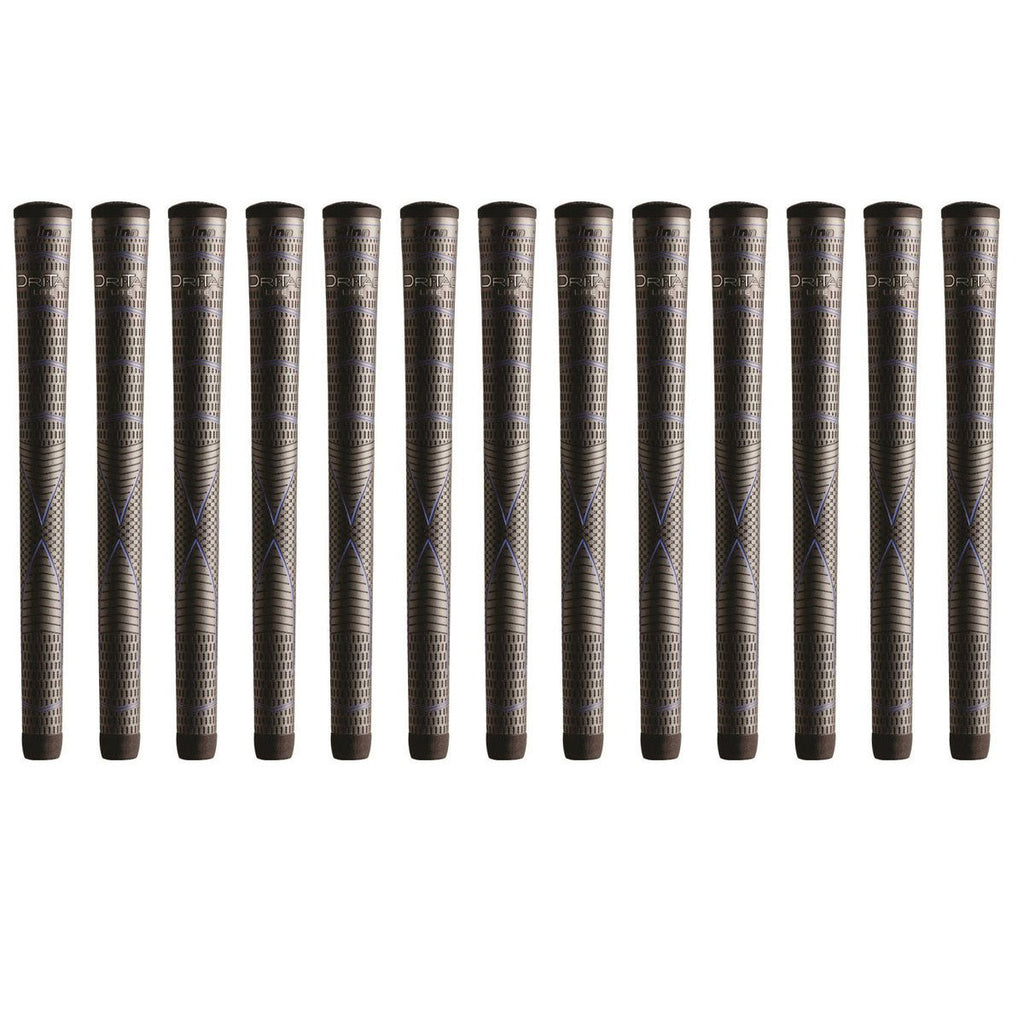 Winn Dritac Lite Midsize +1/16'' Dark Gray Golf Grip Bundle (13 Piece)