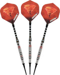 Elkadart Tornado 90% Tungsten Soft Tip Darts With Storage/Travel Case, 4 Black/3 Red Rings, 18 Grams