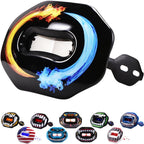 Oral Mart Football Mouth Guard (Ice & Fire) - Lip Guard Mouthpiece - Football Mouthguard Pacifier Protector With Detachable Stra