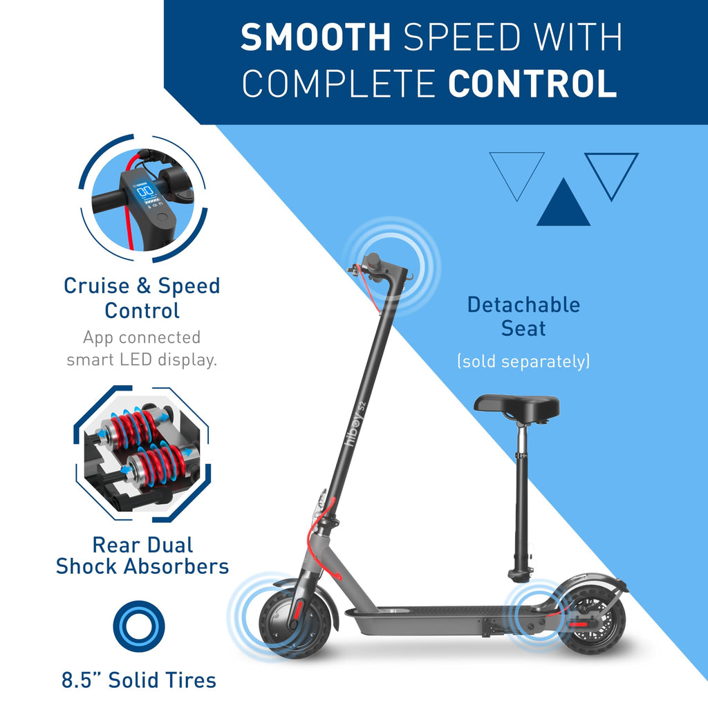 Hiboy Electric Scooter, 8.5 Tires, Up to 17 Miles Range, 350W Motor & 19 MPH Portable Foldable Commuting Electric Scooter for Ad