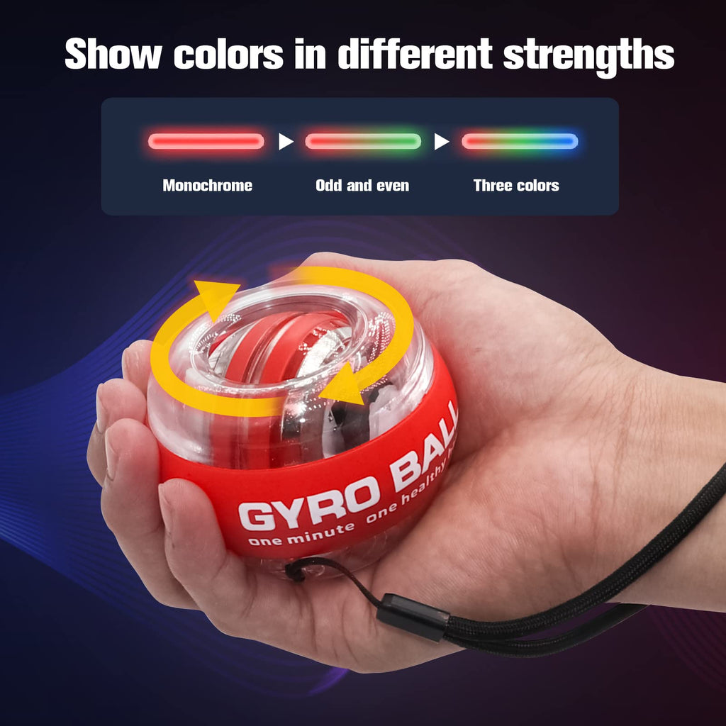 Jin Bd Wrist Trainer Ball Auto-Start Wrist Strengthener Gyroscopic Forearm Exerciser Gyro Ball For Strengthen Arms, Fingers, Wri