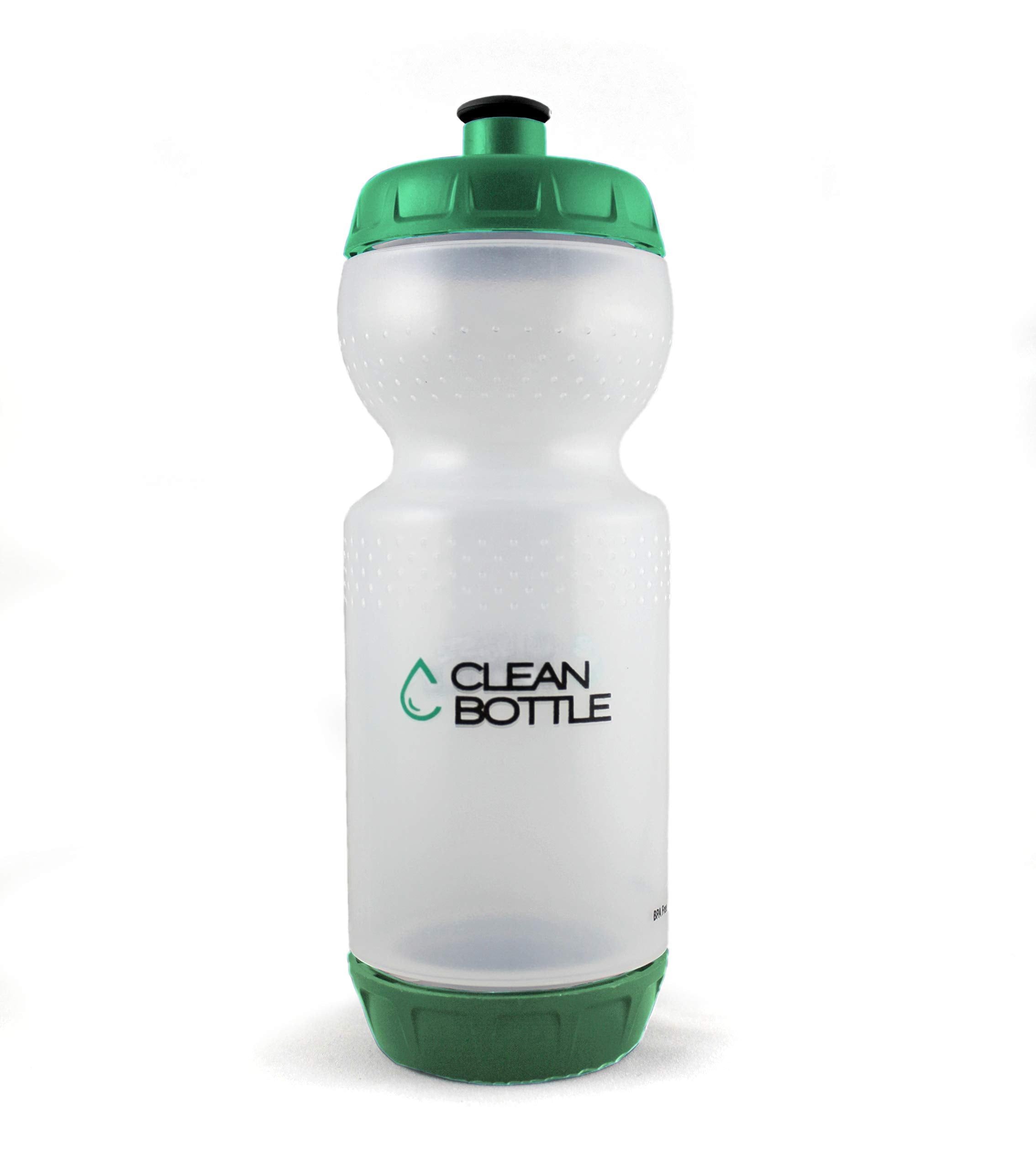 Clean Bottle - Original with Patented Easy Clean Bottom Cap, BPA-Free, Sport and Bike Water Bottle, 23 oz Green