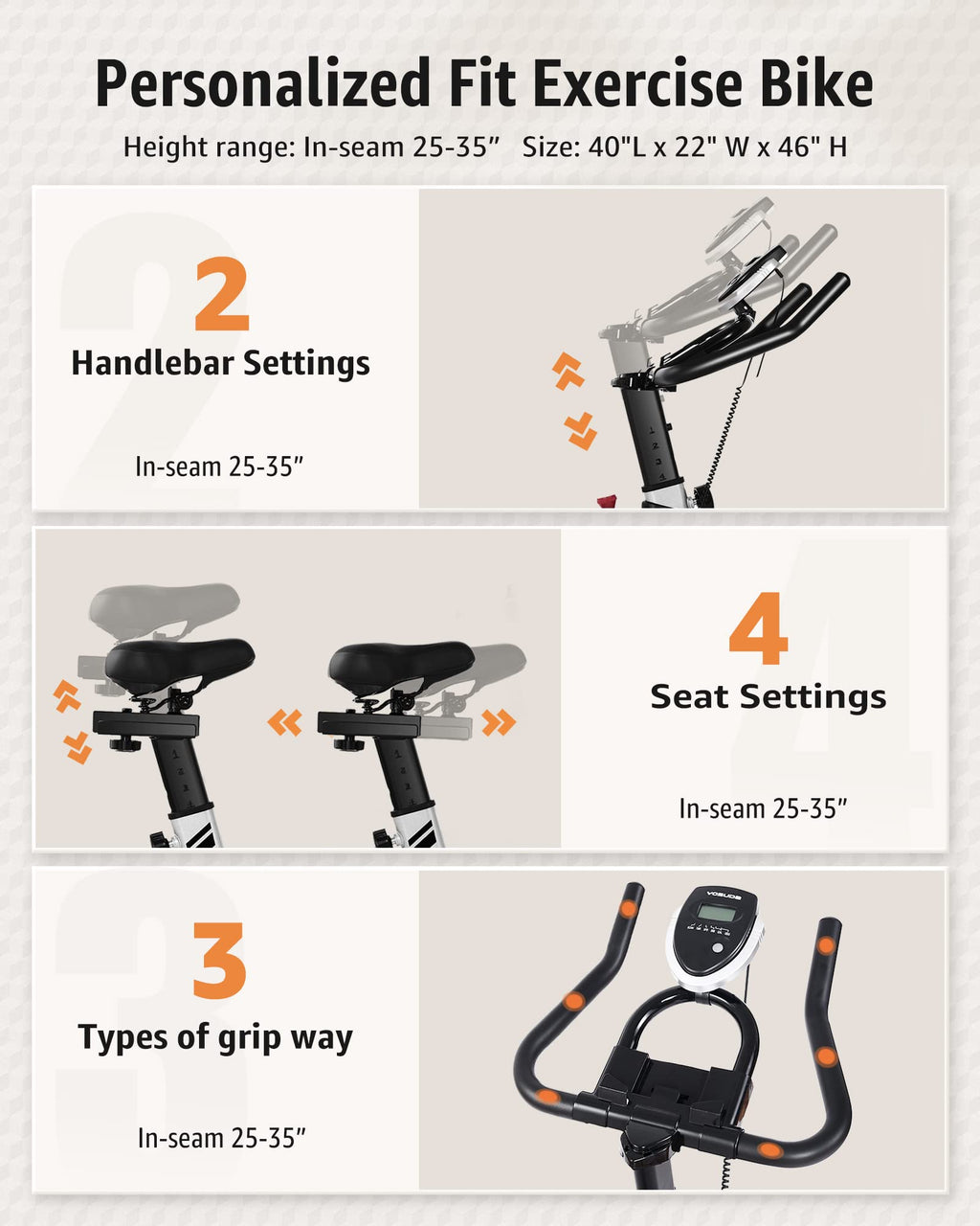 Yosuda Indoor Cycling Bike Stationary Bike - Magnetic Resistance, Cycle Bike With Ipad Mount & Comfortable Seat Cushion, Magneti
