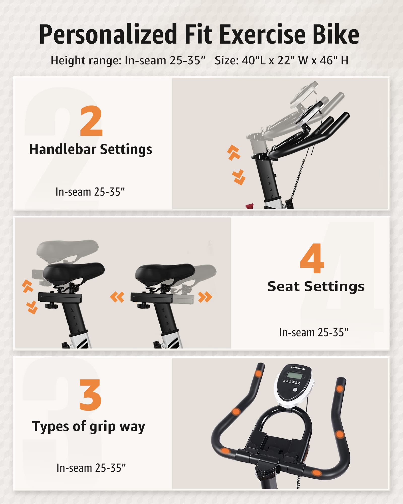 Yosuda Indoor Cycling Bike Stationary Bike - Magnetic Resistance, Cycle Bike With Ipad Mount & Comfortable Seat Cushion, Magneti