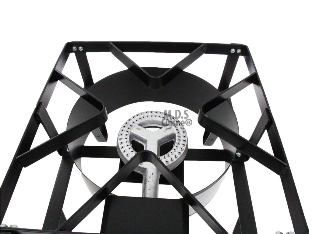 M.D.S Cuisine Cookwares Single High Pressure Gas Burner Square Patio Outdoor Stove Propane Camping Heavy Duty