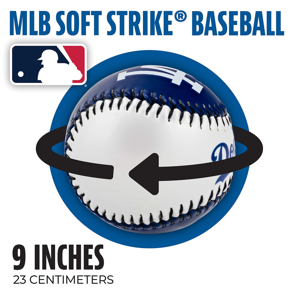 Franklin Sports Los Angeles Dodgers Mlb Team Baseball - Mlb Team Logo Soft Baseballs - Toy Baseball For Kids - Great Decoration