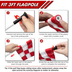 Kingtop Checkered Golf Flag 8X6 Inch - Mixed Color, 420D Nylon, Tube Inserted - Mini Practice Putting Green Flags For Yard, 6-Pa
