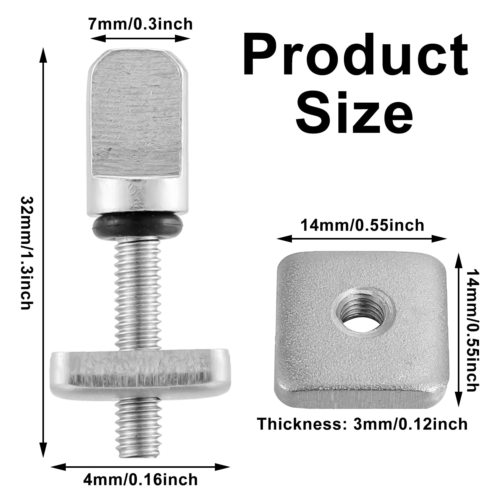 Ferraycle 6 Pieces Surfing Accessories No Tool Stainless Steel Fin Screw Thumb Fin Screw For Men Women Surfboard Surf Longboard