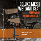 Alps Outdoorz Deluxe Mesh Wetland Seat - Lightweight Hunting Chair With 360 Swivel, Quick-Dry, Rust-Resistant Aluminum Frame, De