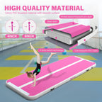 AKSPORT Air Mat Tumble Track 10ft 13ft 16ft 20ft Gymnastics Tumbling Mat Inflatable Tumble Track with Electric Air Pump for Home