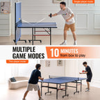 Vevor Ping Pong Table, Professional Table Tennis Game, Indoor Mdf Portable Table Tennis Table, Foldable Ping Pong Table With Qui