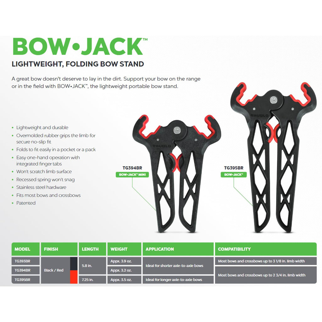 Truglo Bow Jack Folding Bow Stand, Standard, Black