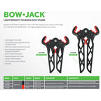 Truglo Bow Jack Folding Bow Stand, Standard, Black