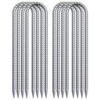 Ok5Star 8-Pack Trampoline Wind Stakes 16 Inch U Shaped Rebar Ground Stakes Galvanized Ground Anchors For Trampoline Security