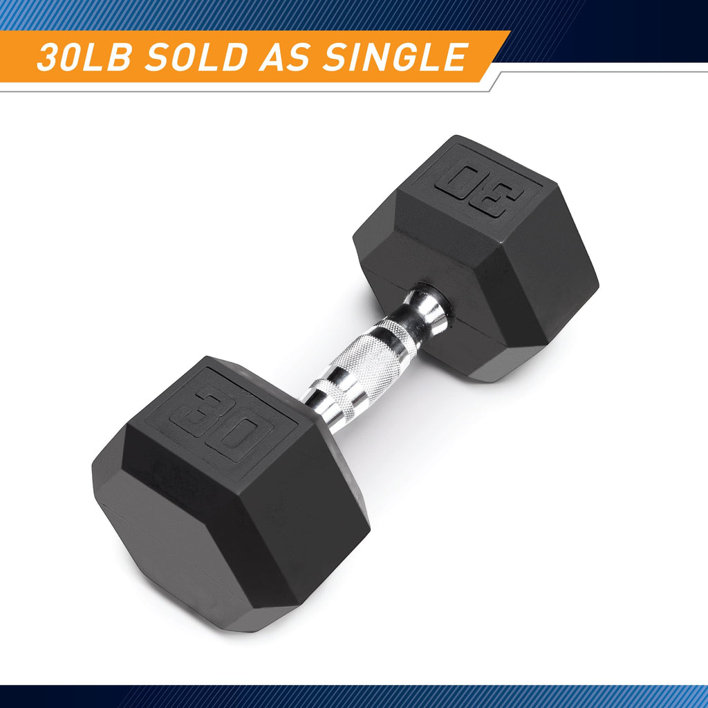 Marcy 30 Lb Ecoweight Rubber Hex Dumbbell, Ibrh-030 - Sold Individually
