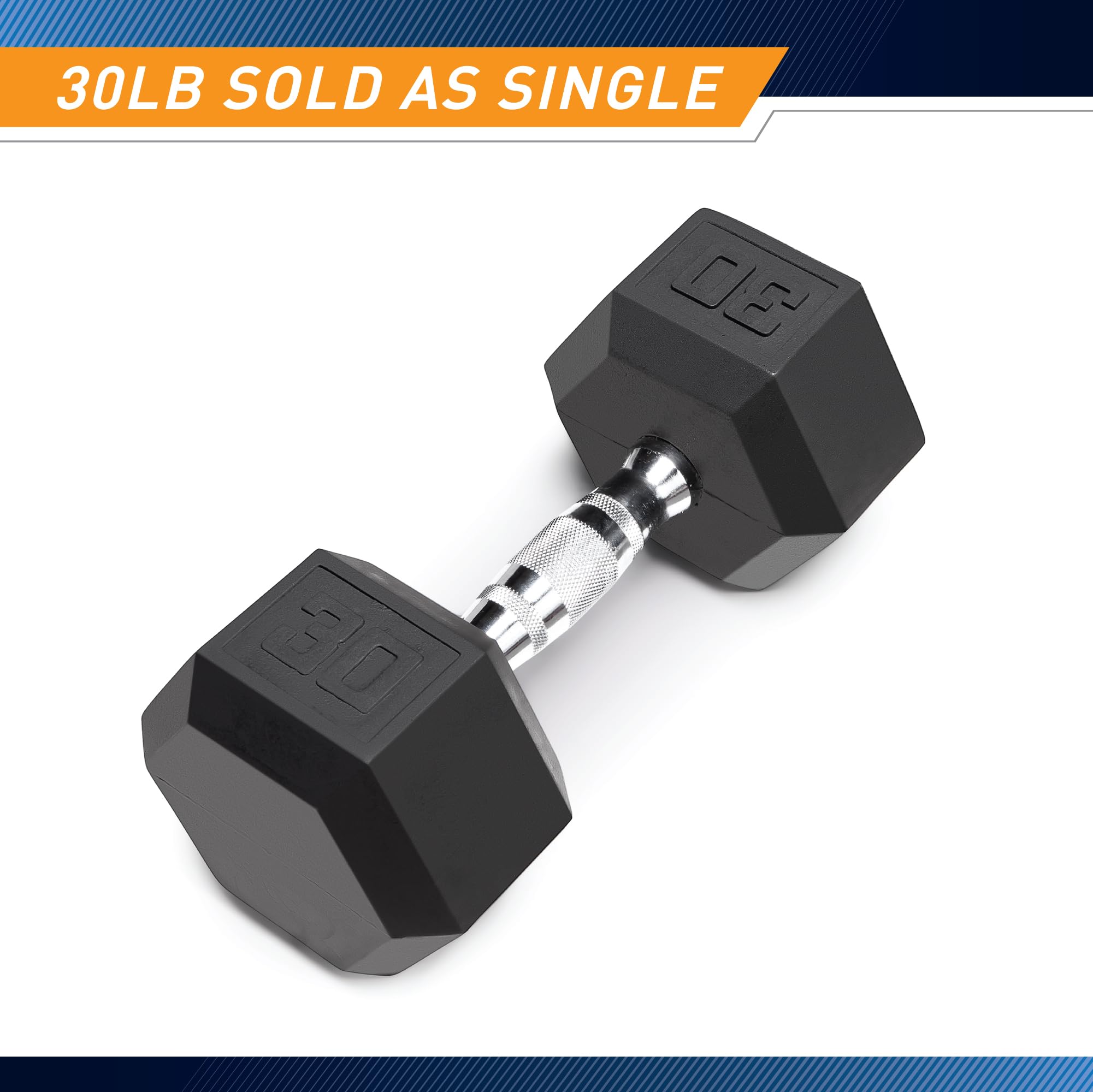 Marcy 30 Lb Ecoweight Rubber Hex Dumbbell, Ibrh-030 - Sold Individually