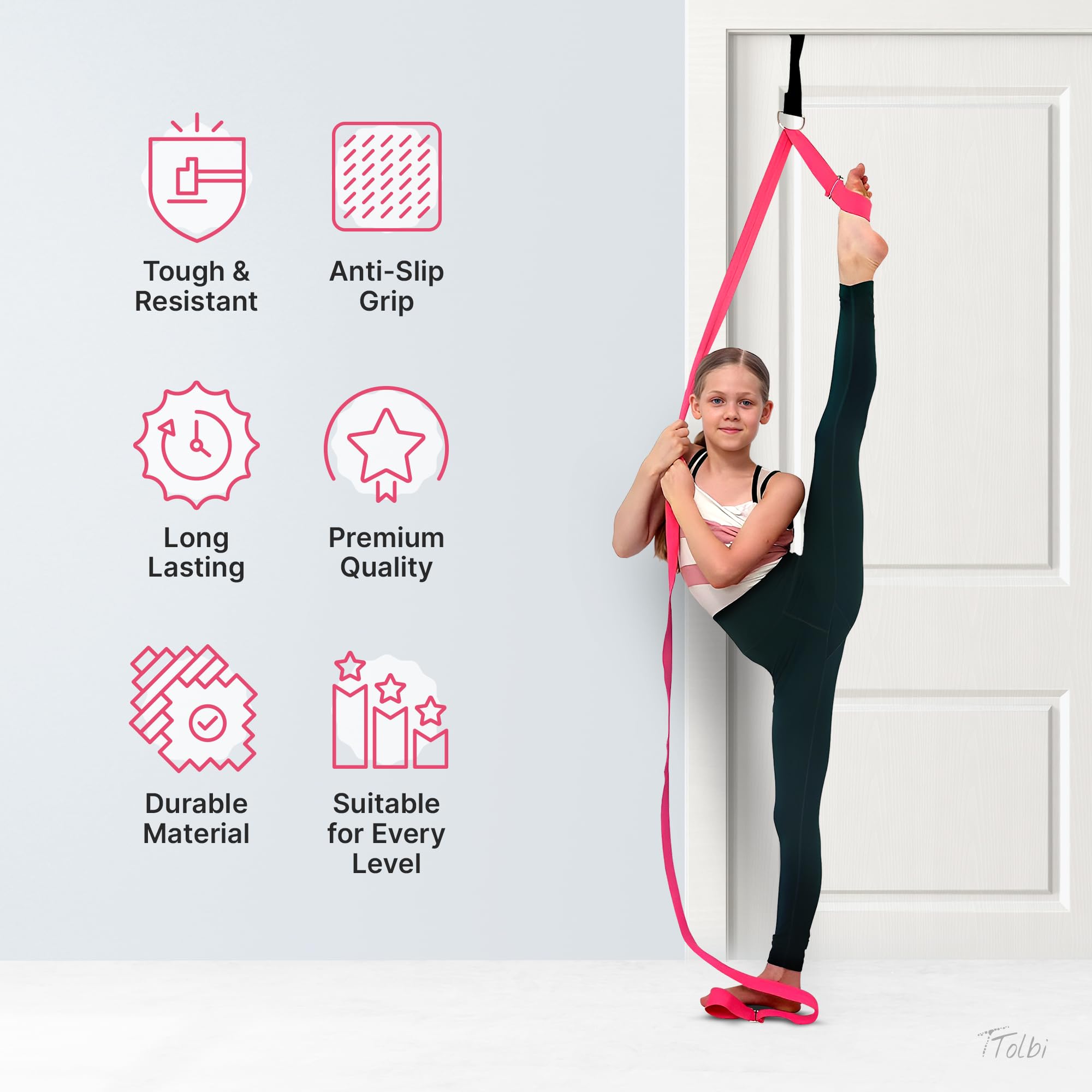 Ttolbi Door Leg Stretcher Gift: Stretching With Leg Flexibility Trainer, Dance Equipment: Splits Trainer Bands For Stretching In