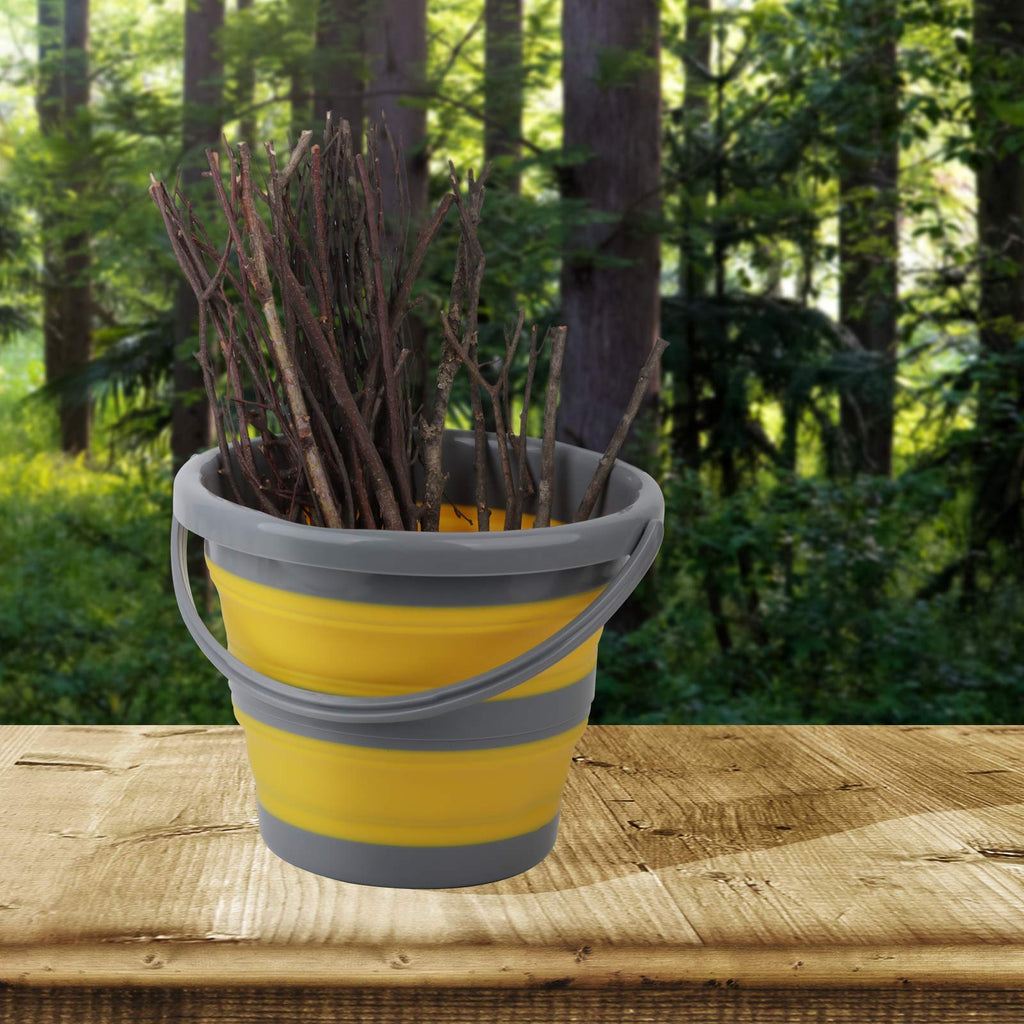 2 Pack Collapsible Plastic Bucket With 1.32 Gallon (5L) Each, Foldable Round Tub, Space Saving Outdoor Waterpot For Garden Or Ca