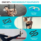 Vulken Wooden Gymnastic Rings With Adjustable Numbered Straps. 1.25'' Olympic Rings For Core Workout, Crossfit, Bodyweight Train