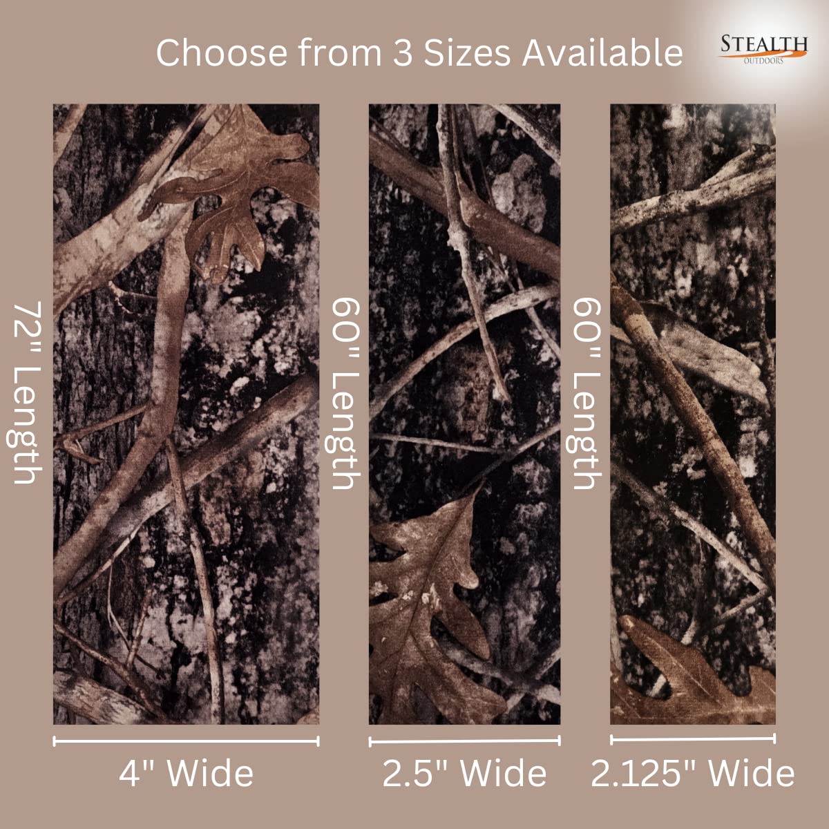 Stealth Strips Conceal Camo Silencing Tape | Self Adhesive Silencing Fabric | Great For Quieting All Of Your Metal Hunting Gear