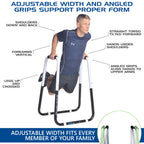 Ultimate Body Press Dip Bar Fitness Station - Adjustable Folding Dip Stand,White/Black